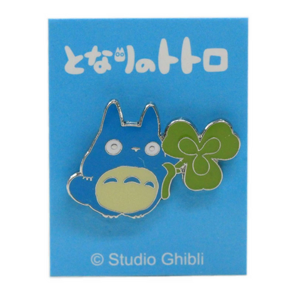 Studio Ghibli My Neighbor Totoro - Blue Totoro & Clover Pin Badge