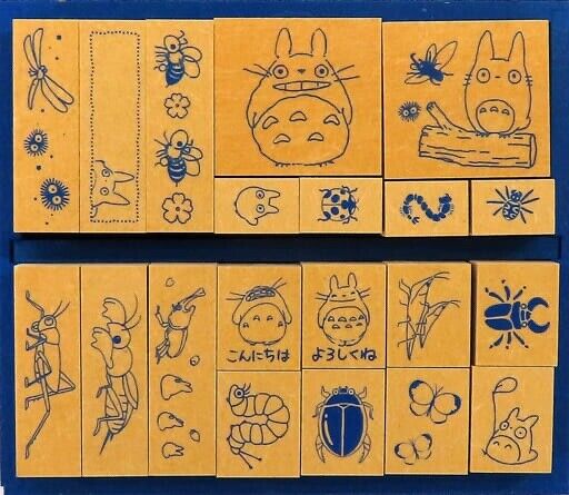  Studio Ghibli Japan -  My Neighbor Totoro  Wooden Stamp Set -  Insect