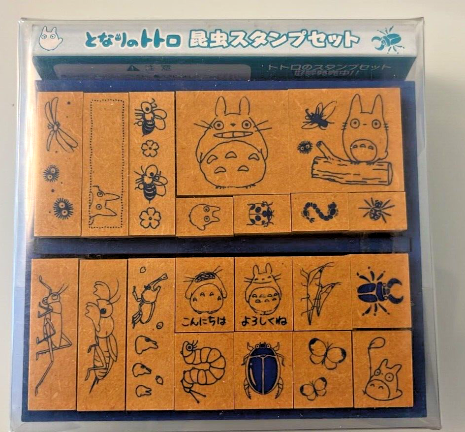  Studio Ghibli Japan -  My Neighbor Totoro  Wooden Stamp Set -  Insect