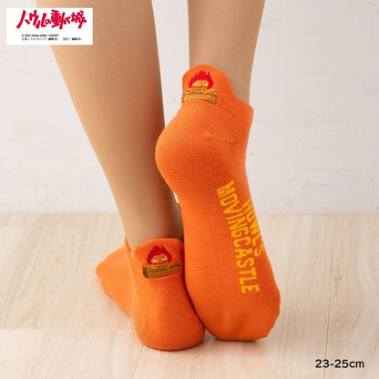 Studio Ghibli Howl’s Moving Castle Calcifer Socks Orange 23-25cm Ladies