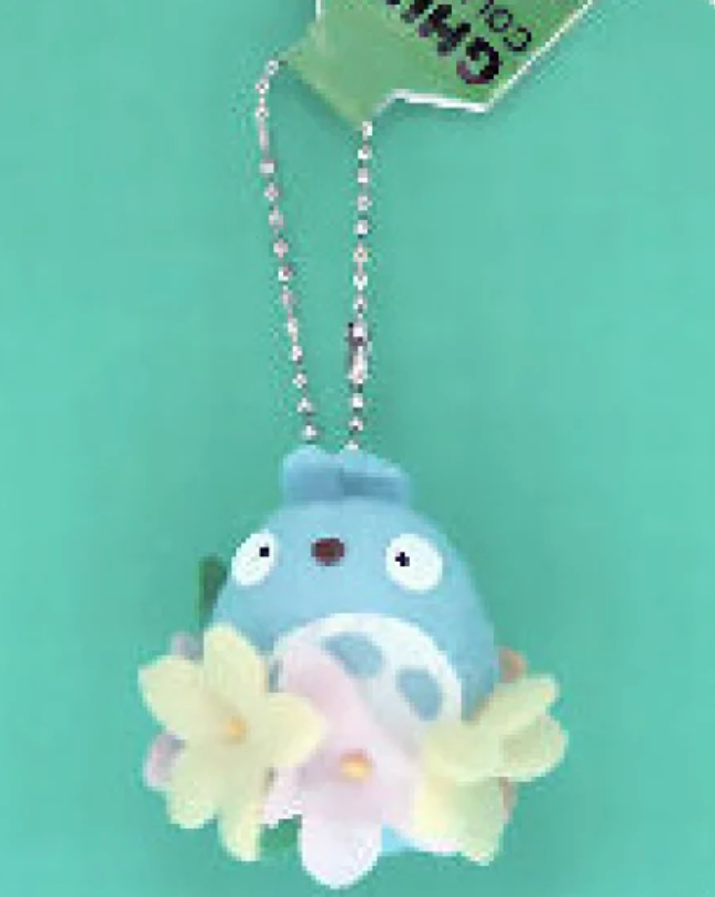 Studio Ghibli My Neighbor Totoro - Chuu Totoro & Flower Keychain