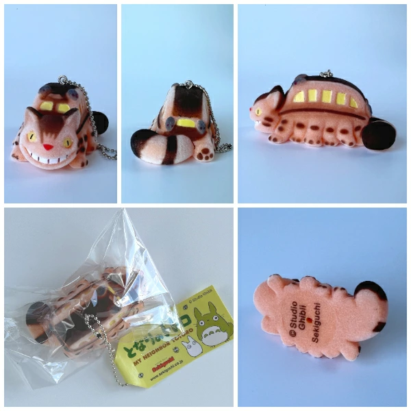 Studio Ghibli My Neighbor Totoro - Flocked Catbus Keychain