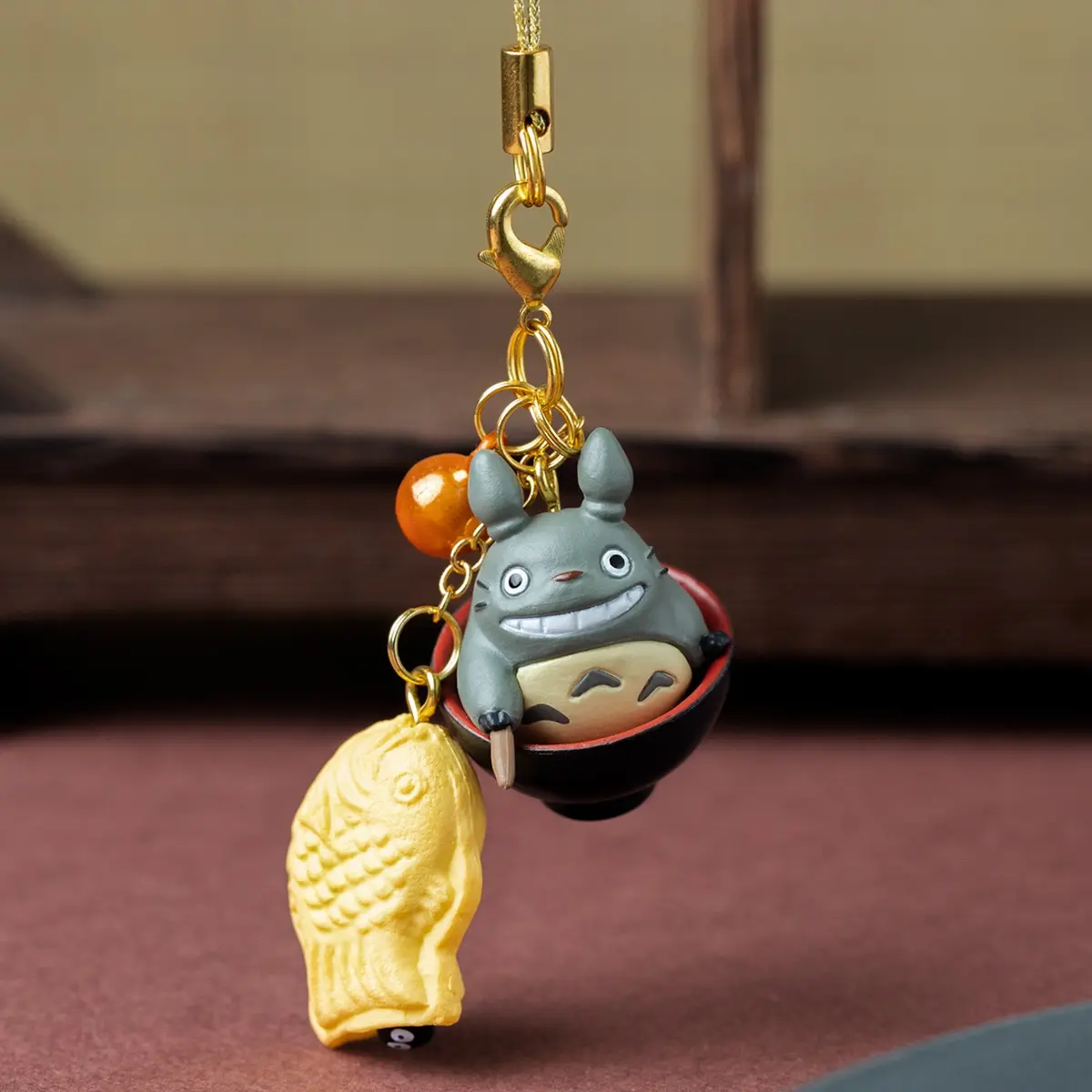 Studio Ghibli My Neighbor Totoro Taiyaki Fishing Keychain Japanese Sweets Series