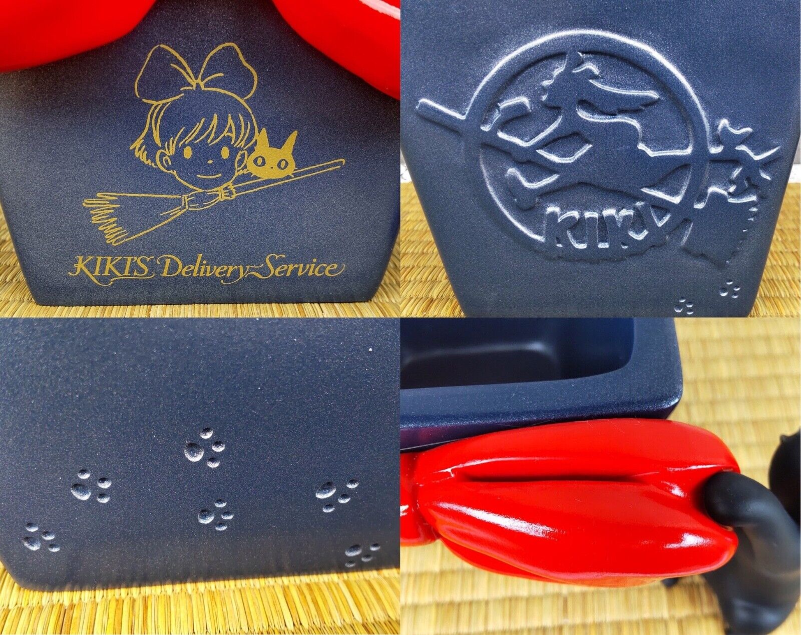 Studio Ghibli Kiki’s Delivery Service Jiji  Red Ribbon Storage Rare Collectable