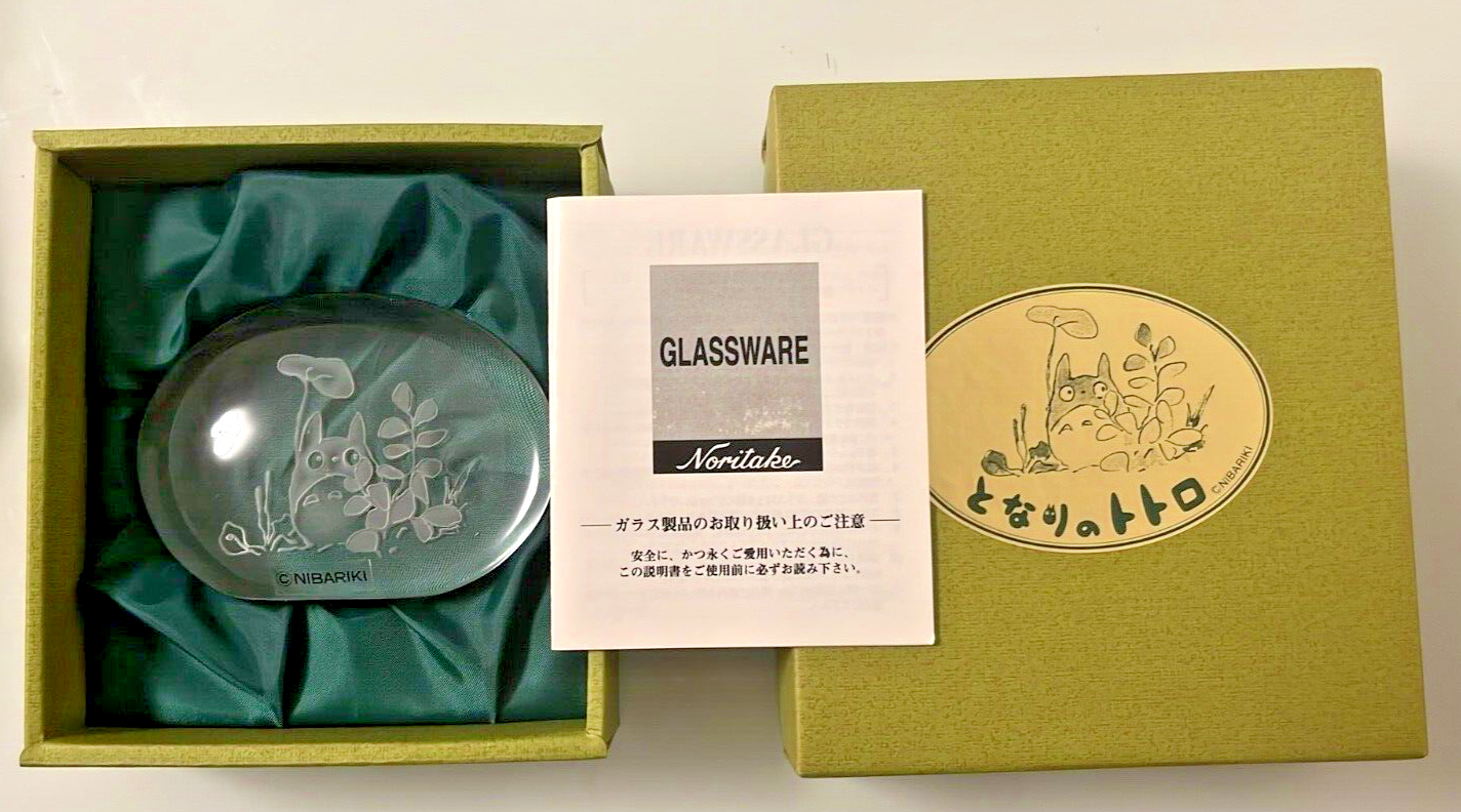 Studio Ghibli Noritake My Neighbor Totoro Crystal Paperweight Mei Hugging Totoro