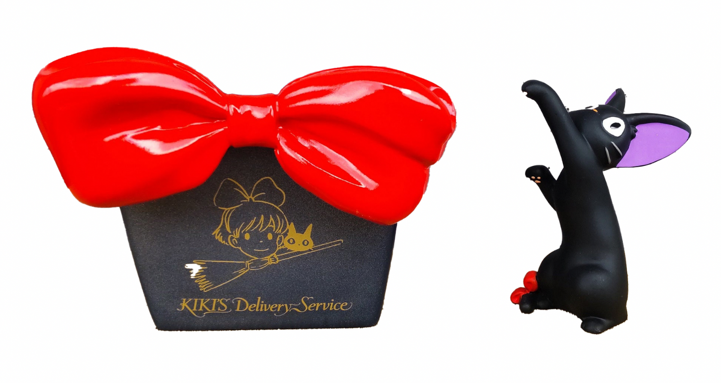 Studio Ghibli Kiki’s Delivery Service Jiji  Red Ribbon Storage Rare Collectable