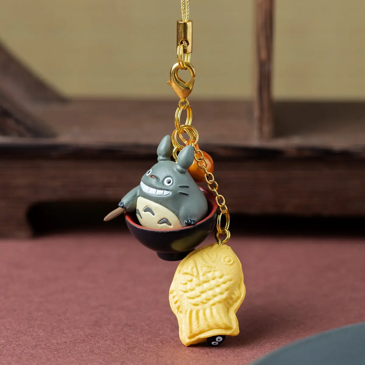 Studio Ghibli My Neighbor Totoro Taiyaki Fishing Keychain Japanese Sweets Series