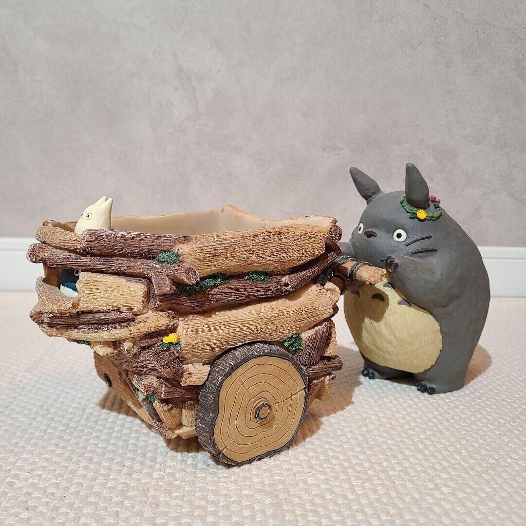 Studio Ghibli My Neighbor Totoro Planter - Flower Wheelbarrow Rare Collectable