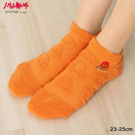 Studio Ghibli Howl’s Moving Castle Calcifer Socks Orange 23-25cm Ladies