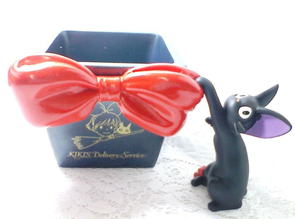 Studio Ghibli Kiki’s Delivery Service Jiji  Red Ribbon Storage Rare Collectable