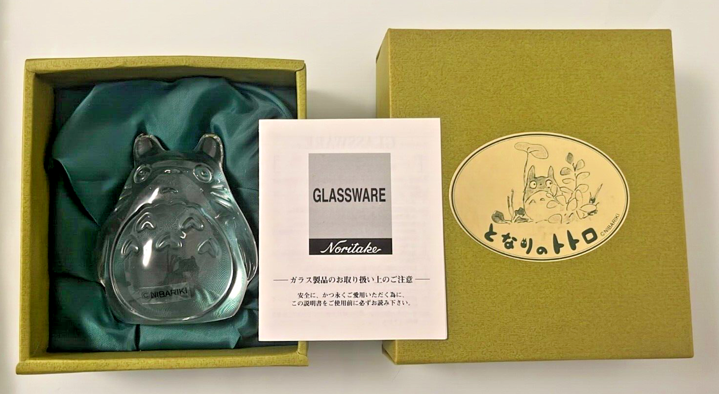  Studio Ghibli Noritake Crystal My Neighbor Totoro Standing Totoro Paperweight 