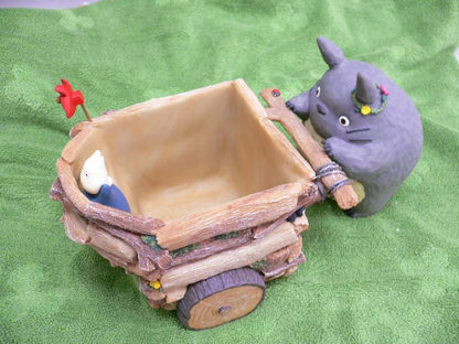 Studio Ghibli My Neighbor Totoro Planter - Flower Wheelbarrow Rare Collectable