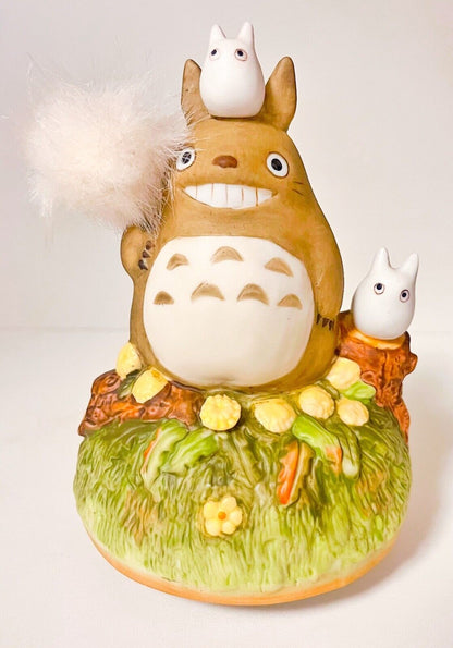 Studio Ghibli Totoro Music Box Rare Dandelion Scene - Ceramic Figurine Sekiguchi