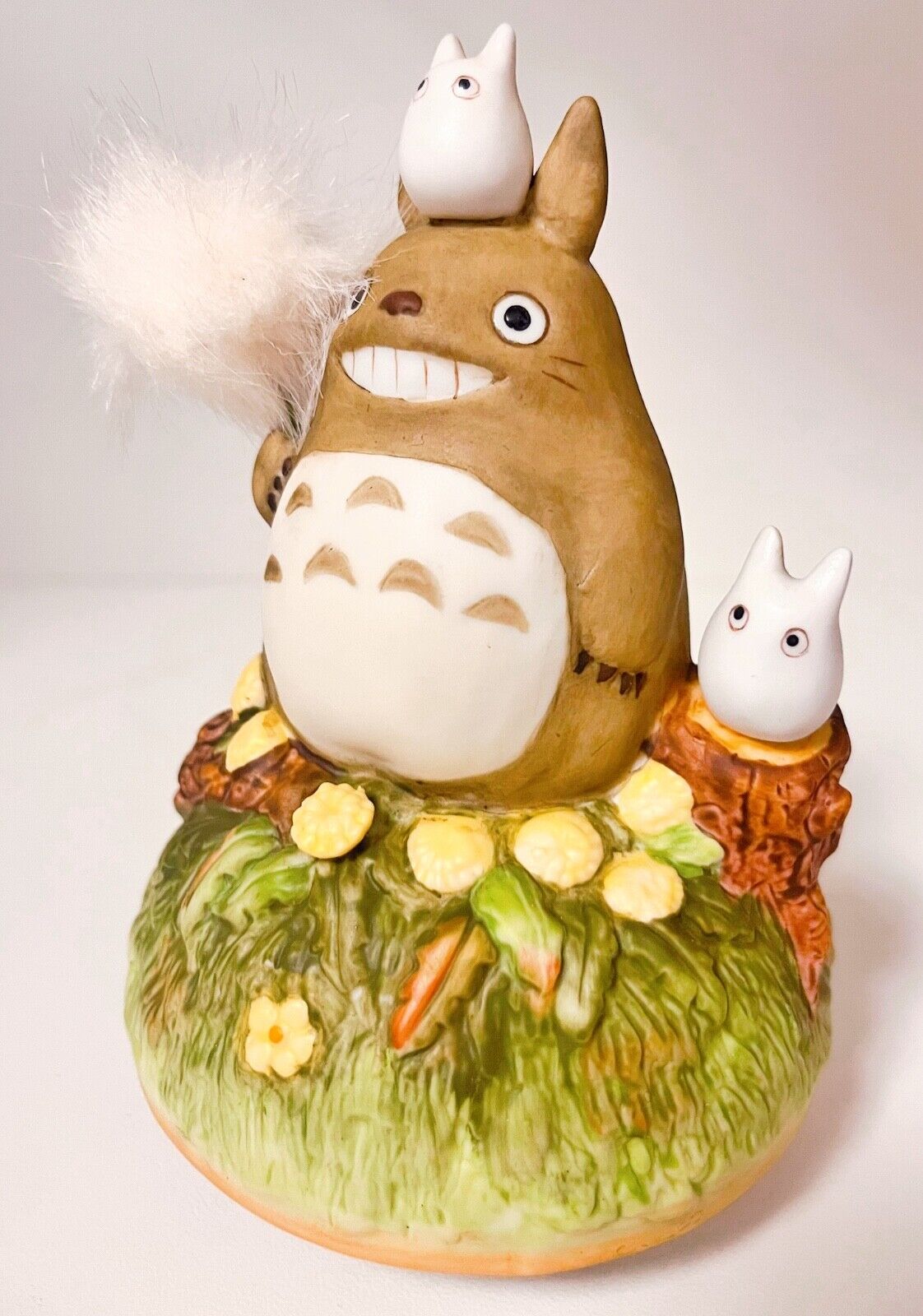 Studio Ghibli Totoro Music Box Rare Dandelion Scene - Ceramic Figurine Sekiguchi