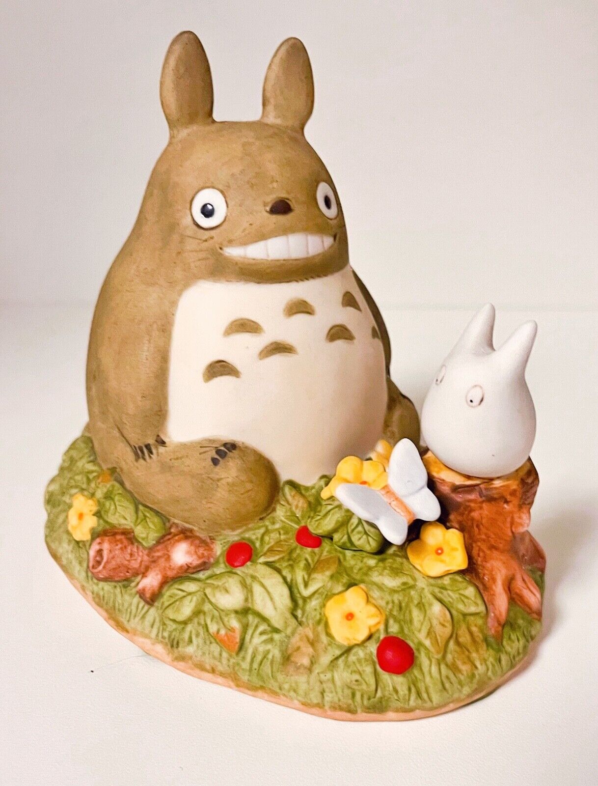 Studio Ghibli Totoro Music Box - Rare Nirameme Face-Off Scene - Ceramic Figurine