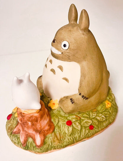 Studio Ghibli Totoro Music Box - Rare Nirameme Face-Off Scene - Ceramic Figurine