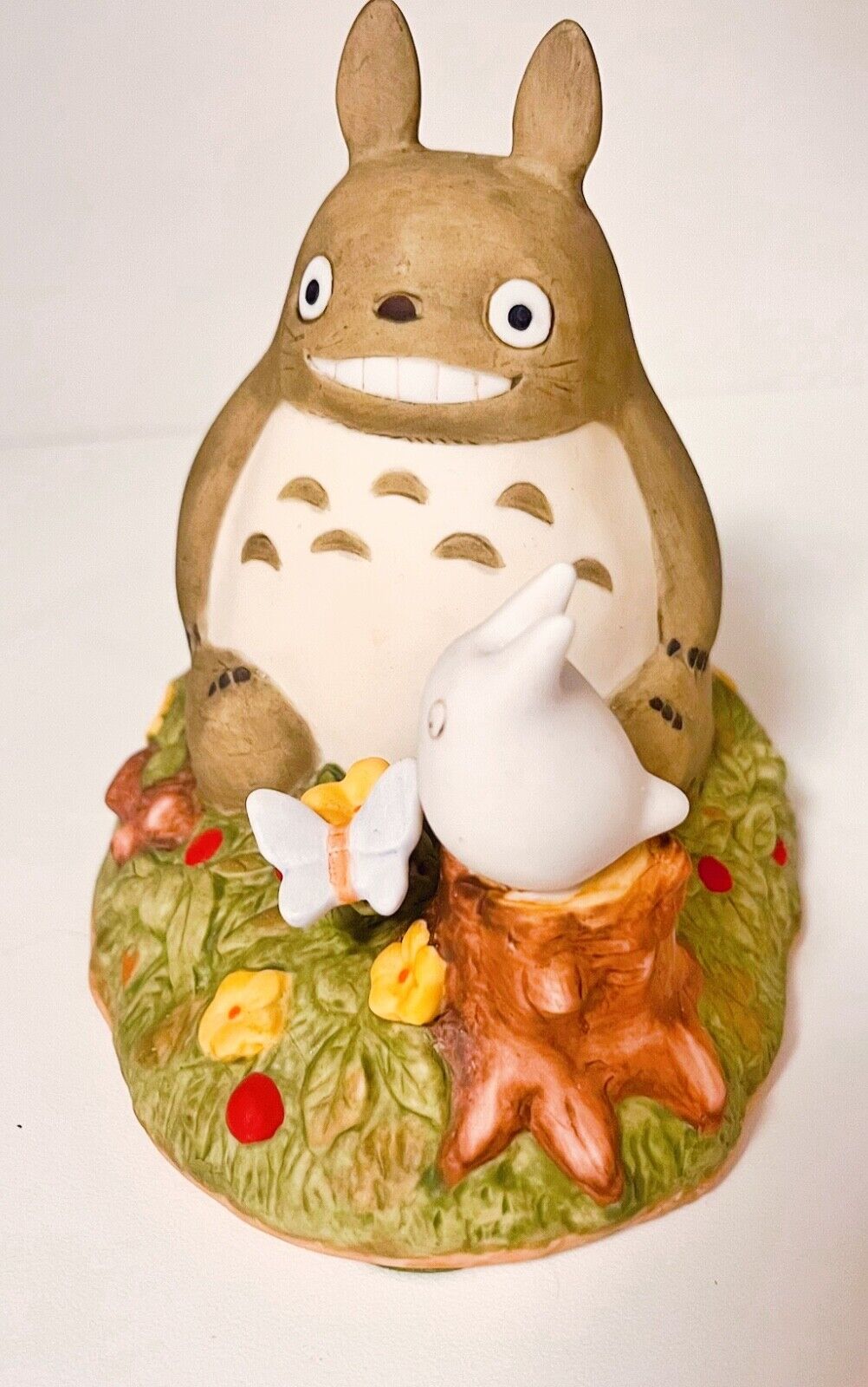 Studio Ghibli Totoro Music Box - Rare Nirameme Face-Off Scene - Ceramic Figurine