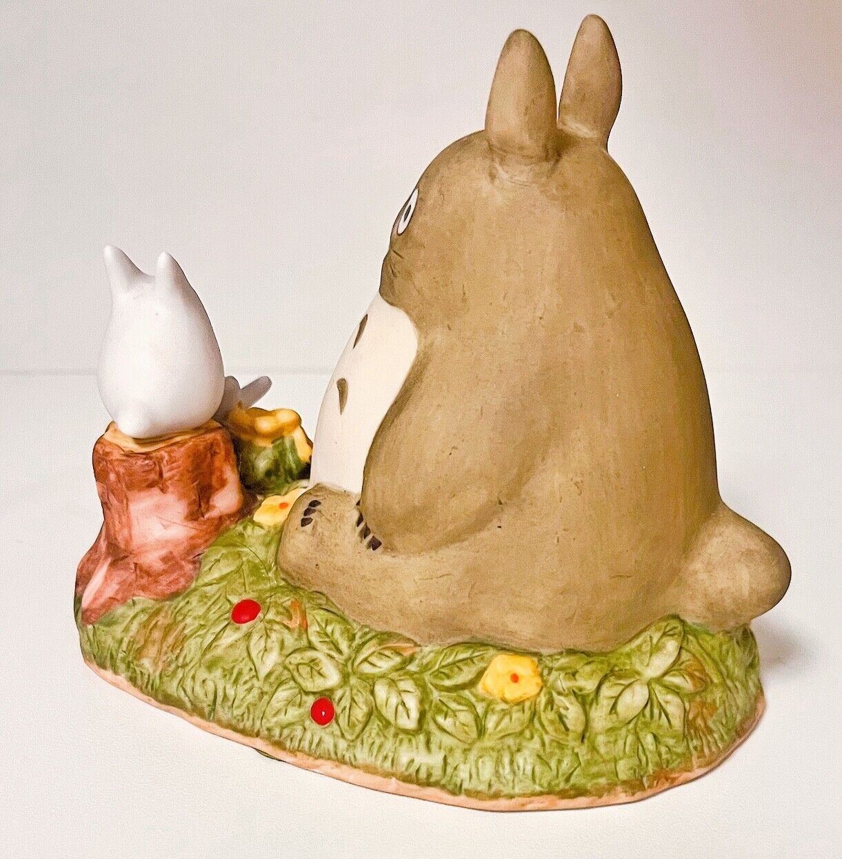 Studio Ghibli Totoro Music Box - Rare Nirameme Face-Off Scene - Ceramic Figurine