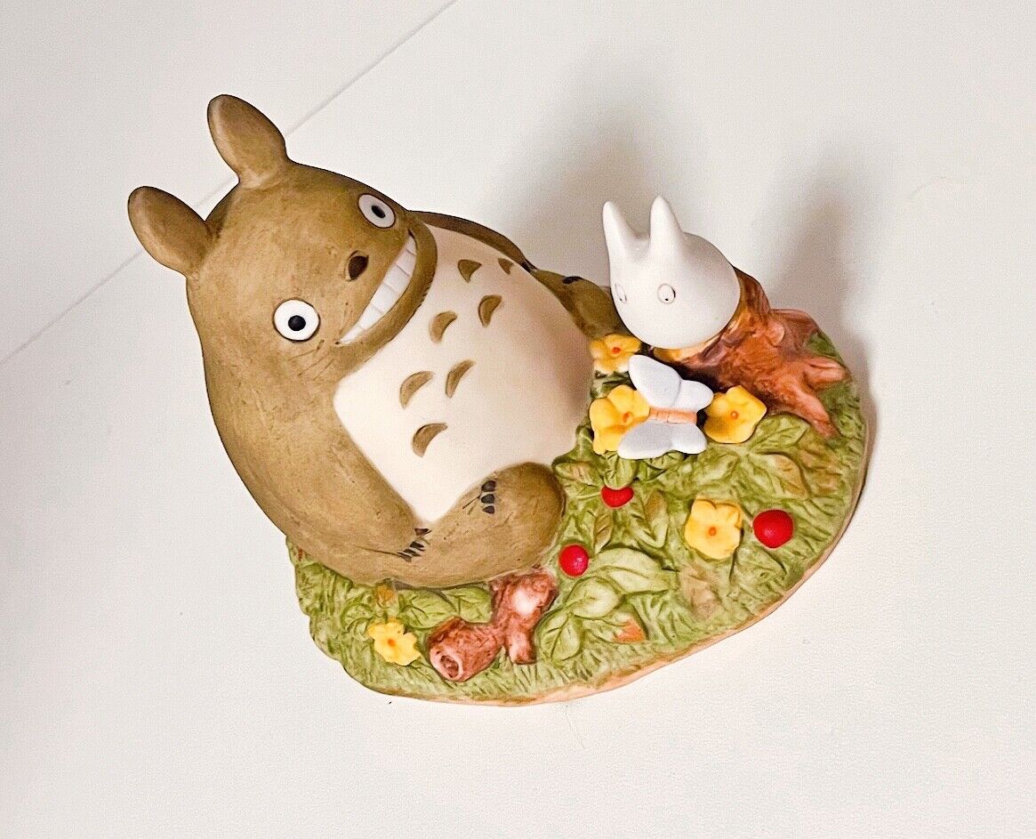 Studio Ghibli Totoro Music Box - Rare Nirameme Face-Off Scene - Ceramic Figurine