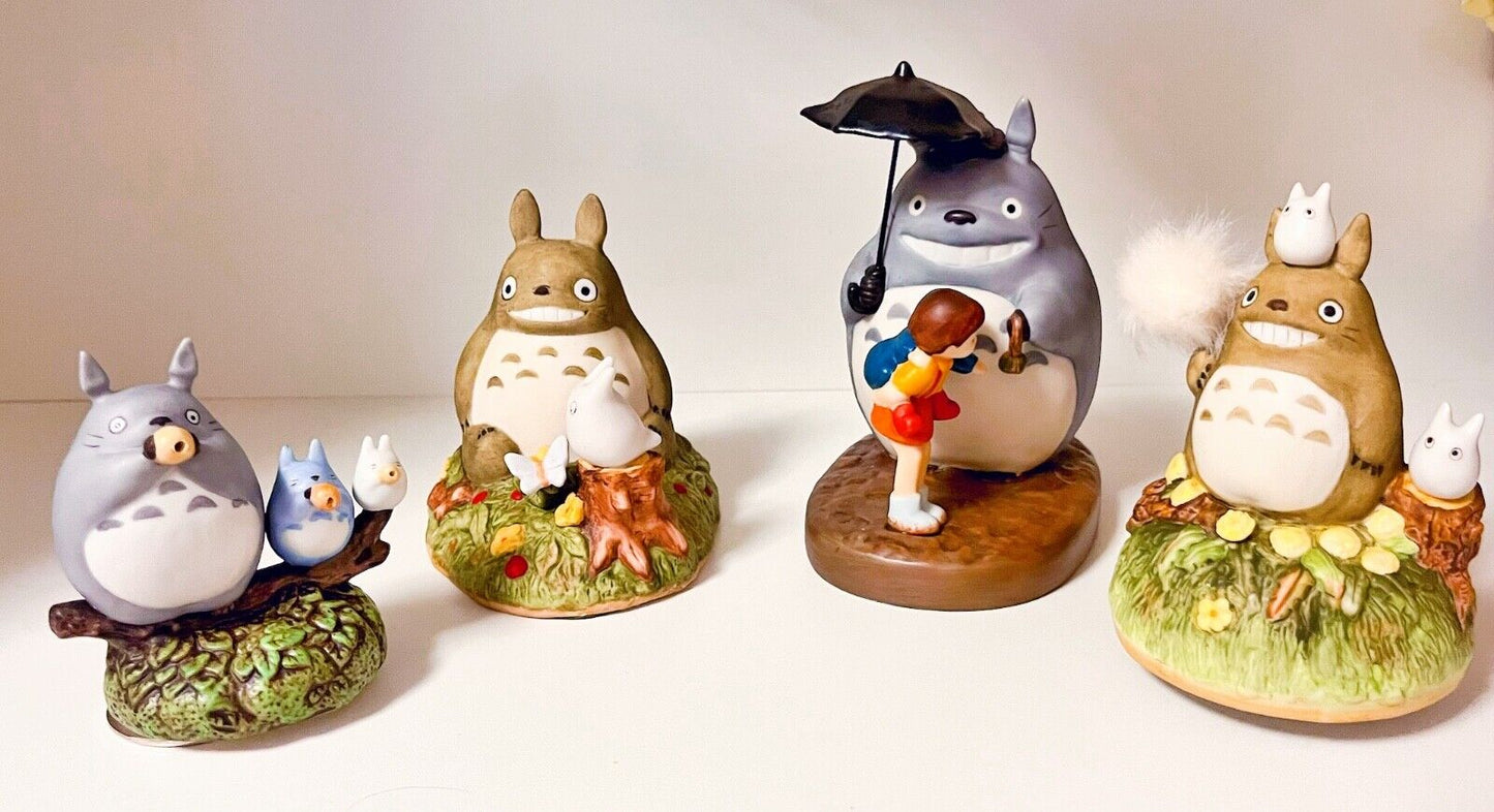 Studio Ghibli Totoro Music Box - Rare Nirameme Face-Off Scene - Ceramic Figurine