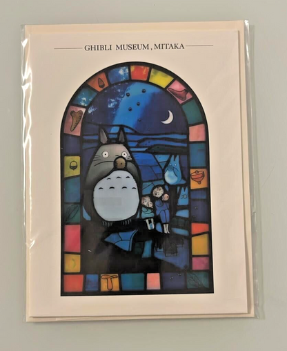 Studio Ghibli Museum Mitaka Stained Glass Art Postcard My Neighbo Totoro Ocarina