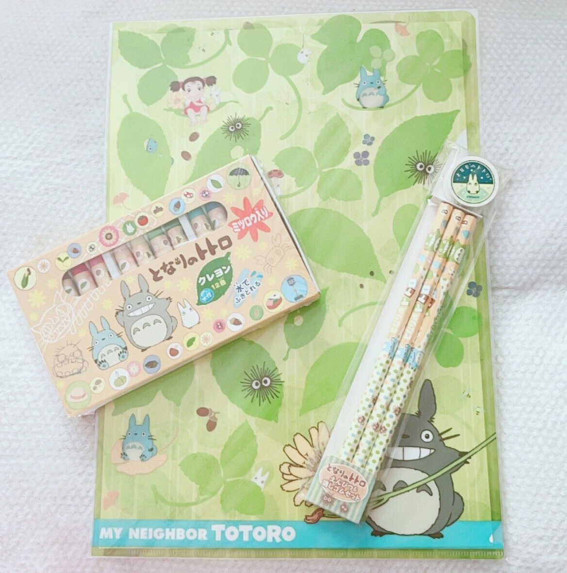 Studio Ghibli My Neighbor Totoro Stationery Bundle Crayons A4 File Pencil Rubber