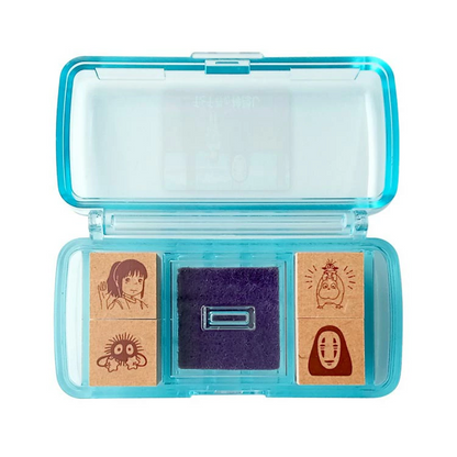 Studio Ghibli Spirited Away Mini Stamp Set - Portable Ink Pad Gift