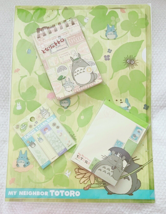 Studio Ghibli My Neighbor Totoro Stationery Bundle Stickers Notebooks A4 File