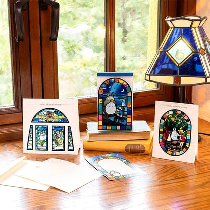 Studio Ghibli Museum Mitaka Stained Glass Art Postcard My Neighbo Totoro Ocarina