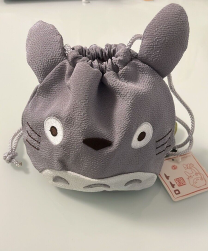 Studio Ghibli  My Neighbor Totoro Chirimen Drawstring Pouch Large Totoro