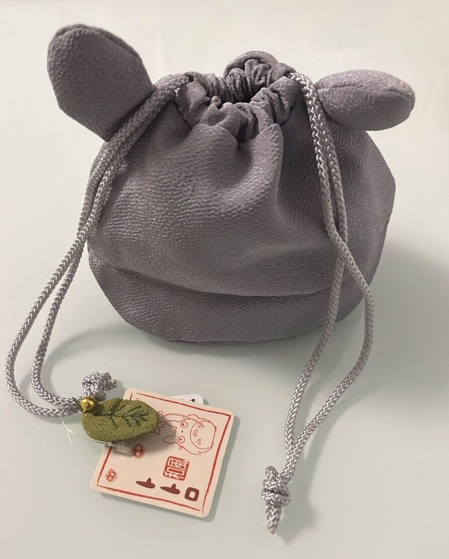 Studio Ghibli  My Neighbor Totoro Chirimen Drawstring Pouch Large Totoro