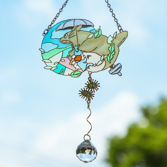 Studio Ghibli My Neighbor Totoro Wind  Series Sun Catcher  Stained Glass Design