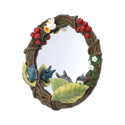 Studio Ghibli My Neighbor Totoro Stand Mirror - Hide-and-Seek Wreath Design