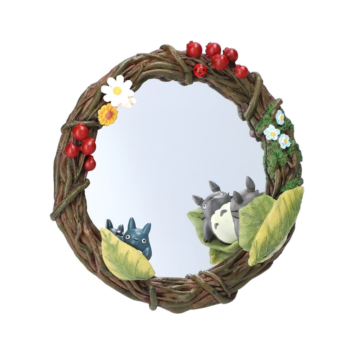 Studio Ghibli My Neighbor Totoro Stand Mirror - Hide-and-Seek Wreath Design