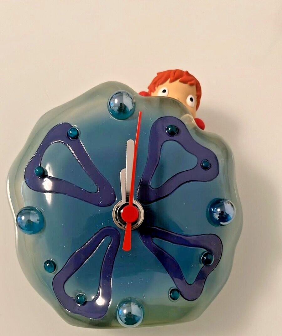 Studio Ghibli’s Ponyo on the Cliff by the Sea Jellyfish Table Clock