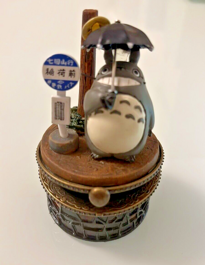 Studio Ghibli My Neighbor Totoro Trinket Box Rainy Day Bus Stop Scene