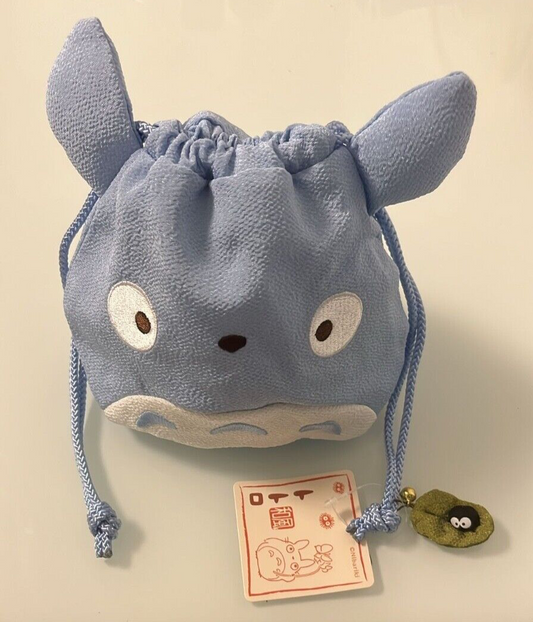 Studio Ghibli  My Neighbor Totoro Chirimen Drawstring Pouch Medium Totoro