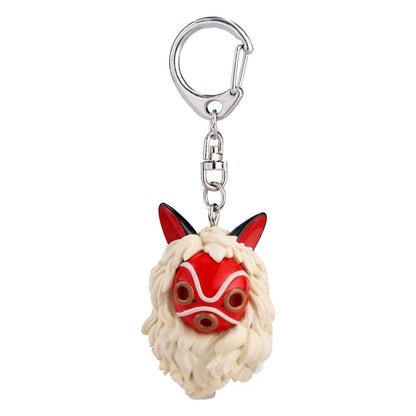 Studio Ghibli Princess Mononoke Keychain - San’s Mask & Kodama