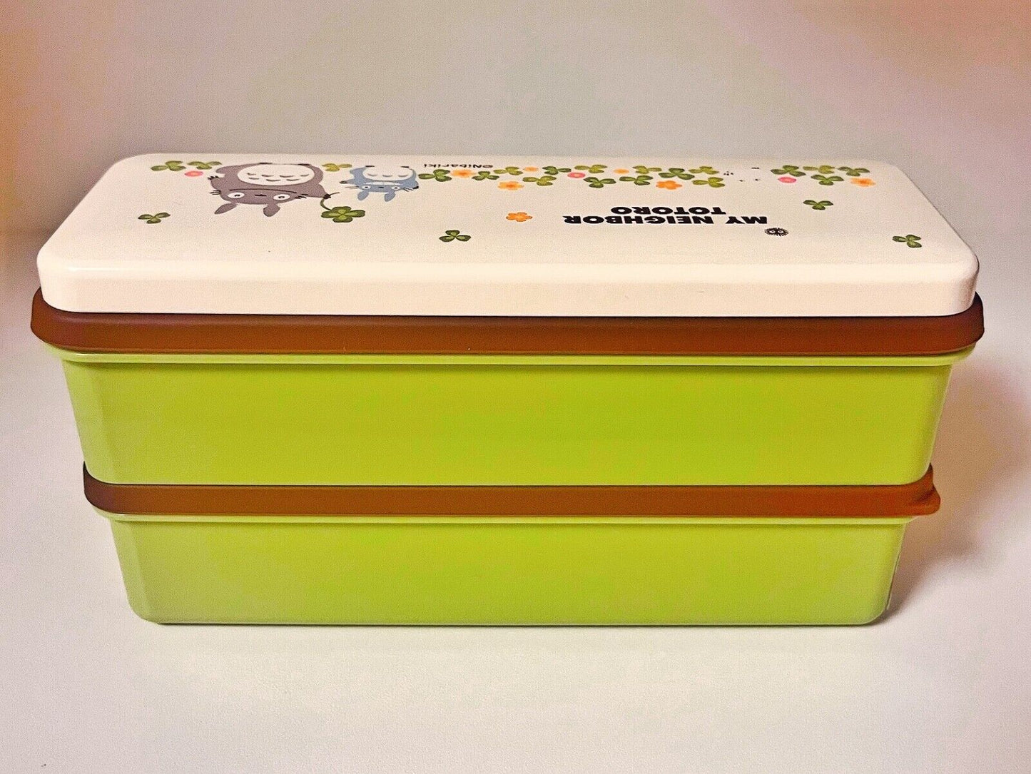 Studio Ghibli My Neighbor Totoro Two-Tier Bento Lunch Box with Silicone Lid