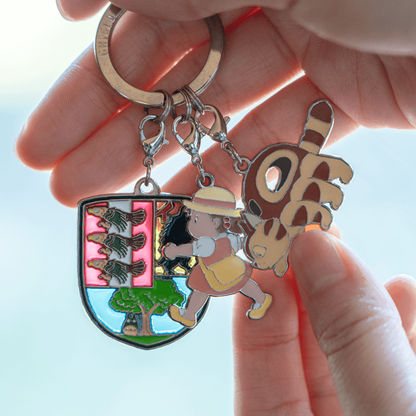 Studio Ghibli Museum Original - Mei and catbus Emblem Keychain