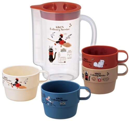 Studio Ghibli Kiki’s Delivery Service Stacking Cups Set with Case 4 Cups & Jug